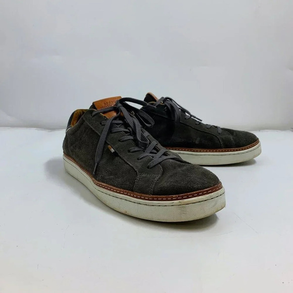 Allen Edmonds Men's Alpha Dark Gray Suede Lace-up 4643 Sneaker Size 13 - Picture 2 of 15